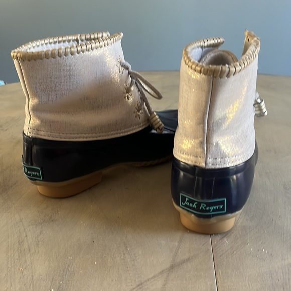 Womens Jack Rogers Navy Duck Boots Size 7 - Picture 3 of 5